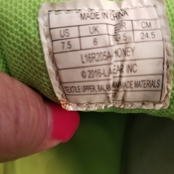 LA GEAR SNEAKERS tennis walking running shoes SIZE 7.5 blue green - Picture 7 of 7